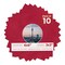 Red Suede Mat Board for 6x6 Frames - Circle Opening for 3x3 Photos